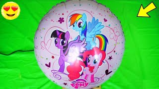 My Little Pony Foil Balloon Inflation and Balloon Pop [upl. by Carina403]