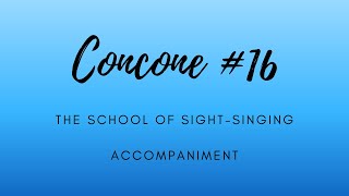 Concone 16 Accompaniment [upl. by Shirl]