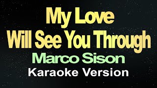 My Love Will See You Through  Marco Sison Karaoke [upl. by Ecnarrat]