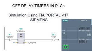 OFFDELAY TIMER IN PLCs  TIA PORTAL V17 SIEMENS [upl. by Drofliw]