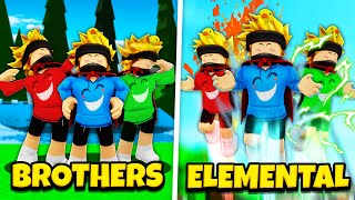 BROTHERS to ELEMENTAL SUPER BROTHERS Roblox Brookhaven RP [upl. by Elleron306]