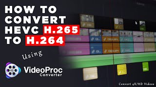 How to Convert HEVC H265 to H264 using VideoProc Converter  GoPro DJI h265 Converter for 4K [upl. by Cacilia]