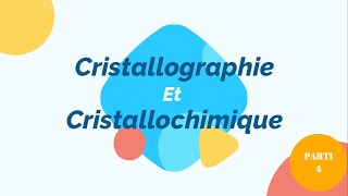 4 Cristallographie Et Cristallochimie S4 SMCSMPstructure métallique de la maille cubique [upl. by Therese]