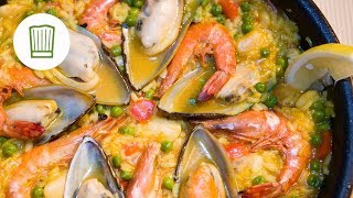 Traditionelle Paella selber machen  Chefkochde [upl. by Enytsirk]