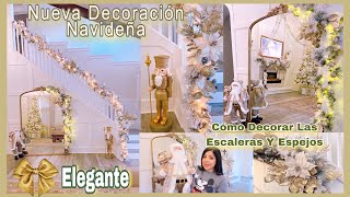 💫Elegante Decoración Navideña Para Tu HogarGuirnaldas Navideñas Para Escaleras🎄Espejos Navidad 2024 [upl. by Ayalat878]