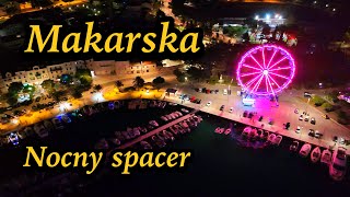 Chorwacja Makarska nocą Prom na Brać [upl. by Letsou]