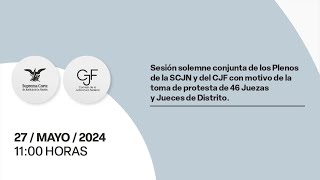 Sesión solemne conjunta de los Plenos de la SCJN y del CJF [upl. by Assiroc]