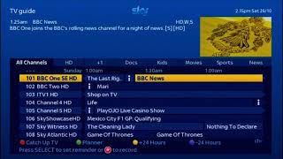 Sky EPG  Clocks changing glitch 2024 [upl. by Lah]