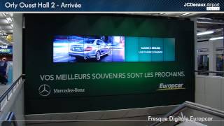 Tech amp ElectronicsJCDecaux Airport Paris  Fresque Digitale pour Europcar Février 2012 [upl. by Anaes]