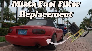 Miata Fuel Filter Replacement and fixing leaks [upl. by Goddart70]