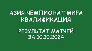 Азия Чемпионат мира Квалификация 3 тур Результат матчей за 101024 [upl. by Ymiaj]