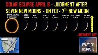 SOLAR ECLIPSE APRIL 8 – JUDGMENT AFTER SEVEN NEW MOONS  ON FEAST F TRUMPETS  7TH NEW MOON [upl. by Lyndell]