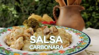 SALSA CARBONARA  SUPER FACIL RICA Y RAPIDA [upl. by Yvel262]