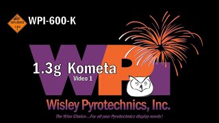 Wisley Pyrotechnics Inc WPI600K Kometa Part 1 amp 2 13g firework cake [upl. by Ahsehyt]