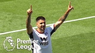 Aleksandar Mitrovic heads Fulham in front of Liverpool  Premier League  NBC Sports [upl. by Haldes]