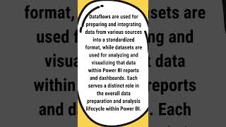 What is the difference between a dataflow and a dataset in Power BI I shorts [upl. by Idnahc10]