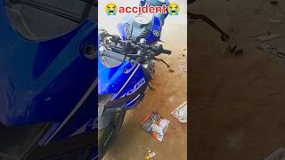 Yamaha R15 v3 accident😭😭💔bikeridebikeaccdint r15v3trending live video [upl. by Paschasia]