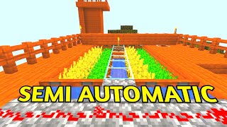 Building Minecraft Semi Automatic Farm  Minecraft survival Vlog 6 [upl. by Yetty793]