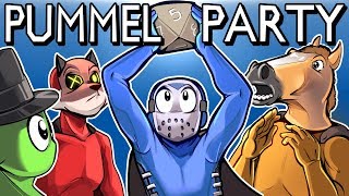 Pummel Party  REALLY FUN BOARD GAME Full Match MOVIE TIME [upl. by Aniloj743]