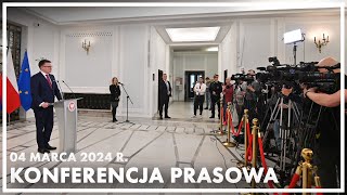 Konferencja prasowa marszałka Sejmu Szymona Hołowni [upl. by Lamrouex]