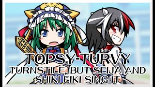 TopsyTurvy  Turnstile Touhou Vocal Mix  but Seija and Shiki Eiki sing it  FNF Covers [upl. by Brawley769]