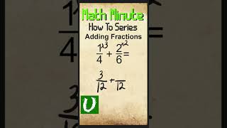 Adding Fractions With Different Denominators shorts [upl. by Annavoj884]