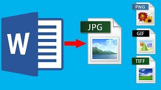 How to Convert Word File to JPEG Save Word document as image png jpeg gif tif bmp [upl. by Rayham889]