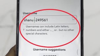 Snapchat Fix Username can include Latin letters numbers and either or but no other special [upl. by Nilkoorb]