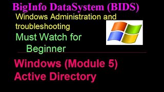 Module 5  Windows Active Directory Windows Active Directory installation amp Management Windows DNS [upl. by Mohorva]