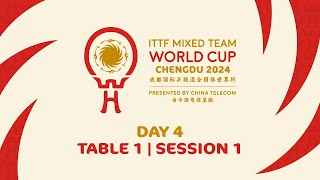 LIVE  T1  Day 4  ITTF Mixed Team World Cup 2024  Session 1 [upl. by Ogg440]