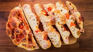 Super Quick amp Delicious Focaccia  Easy Italian Flatbread Recipe [upl. by Pietra282]