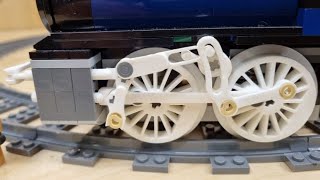 LEGO Gresley conjugated Walschaerts valve gear fully working with suspension MOC [upl. by Ynnig575]