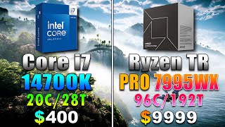 Core i7 14700K vs Ryzen Threadripper PRO 7995WX  Do You Really Need Expensive CPU for PC Gaming [upl. by Ahsille]