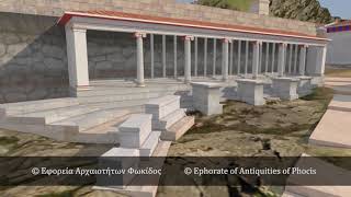 Delphi the Stoa of the Athenians  3D [upl. by Ebonee]