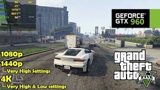 GTX 960  GTA 5  V  1080p 1440p amp 4K [upl. by Rhianon]