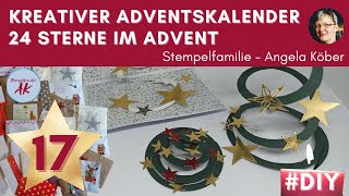 17 Schwebender Tannenbaum mit Sternen  basteln SPAK 1721 Adventskalender Stampin Up [upl. by Anitnauq204]