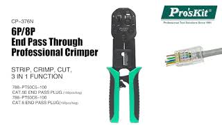 ProsKit CP376N End Pass Through Professional Crimper [upl. by Nivanod]