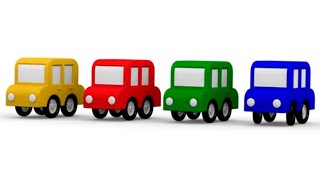 ¡Aprende colores con los 4 coches coloreados Dibujos animados de coches Series para niños [upl. by Sharman202]