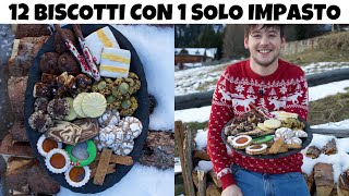 12 BISCOTTI DI NATALE DELIZIOSI CON UN SOLO IMPASTO BASE FACILISSIMO uno più buono dellaltro  DZ [upl. by Neerom403]