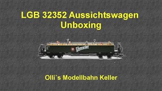 LGB 32352 Aussichtswagen Wernersgrüner Unboxing [upl. by Jewell288]