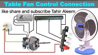 How To Do Wiring Of Table Fan  Table Fan with Resistance Switch and Capacitor  Tahir Aleem [upl. by Concoff]