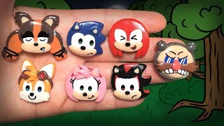 SONIC BOOM EMOJIS VS HAUNTED FOREST BOSQUE EMBRUJADO Polymer Clay Tutorial Manualidades Kawaii [upl. by Uos]