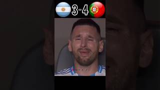 Portugal vs Argentina world Greatest Match Ever in History 🥶😱 ronaldo messi shorts youtube [upl. by Dyal448]