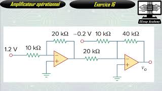 amplificateur opérationnel exercice corrigé 16 [upl. by Nauqet871]