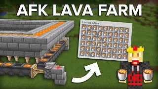 Minecraft AFK Lava Farm Using Dripstone  110 Lava Buckets Per Hour [upl. by Essyle]