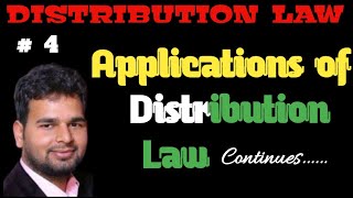 Distribution law 4Applications of Distribution law [upl. by Larrie]