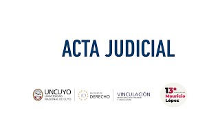 Acta Judicial [upl. by Yddub]