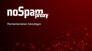 NoSpamProxy Server Partnerdomänen hinzufügen [upl. by Alyson]