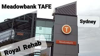 Sydney Meadowbank station amp TAFE Royal Rehab in Ryde  Freight train 메도뱅크역 로얄 재활 병원 화물열차 [upl. by Solon]