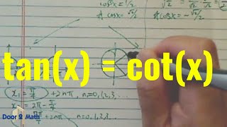 How to SOLVE TRIG EQUATIONS  tanx  cotx [upl. by Nodmac507]